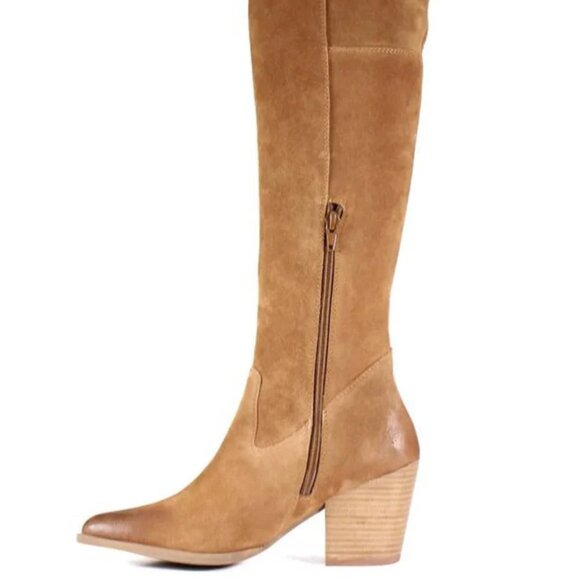 NEW DIBA TRUE Suede Cinna Full High Shaft Boots sable for women 364mn - Picture 8 of 11